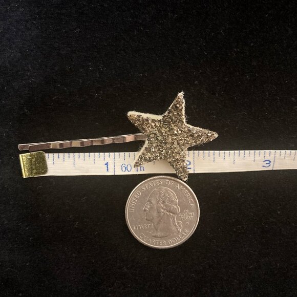 UNUSED Sterling + VTG Glass STAR Hair Clips Ornaments  Catbird Sue Eggen Ltd Ed - Picture 3 of 7